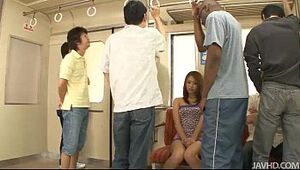Japanese sweetheart Mizuki Iori a. on the subway by thugs