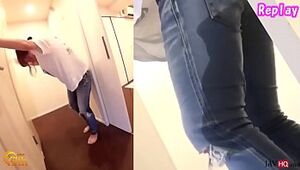 Japanese Pee Desperation and Jeans Wetting