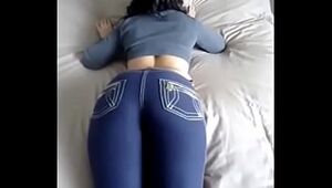 Blue tight leggings