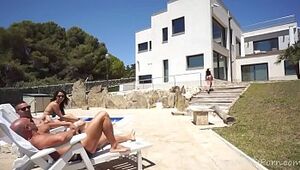Blonde Can’t Resist Anal Fucking By The Pool